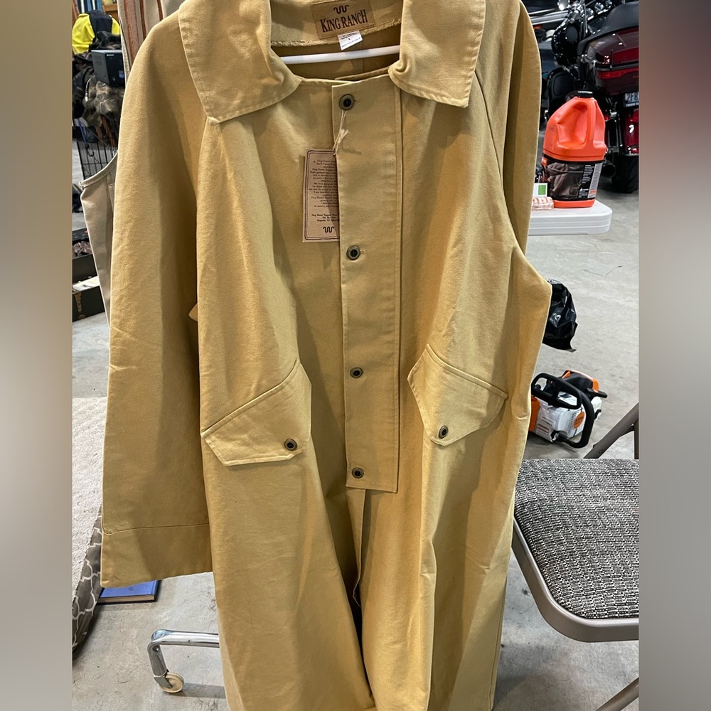 King ranch trench coat in large